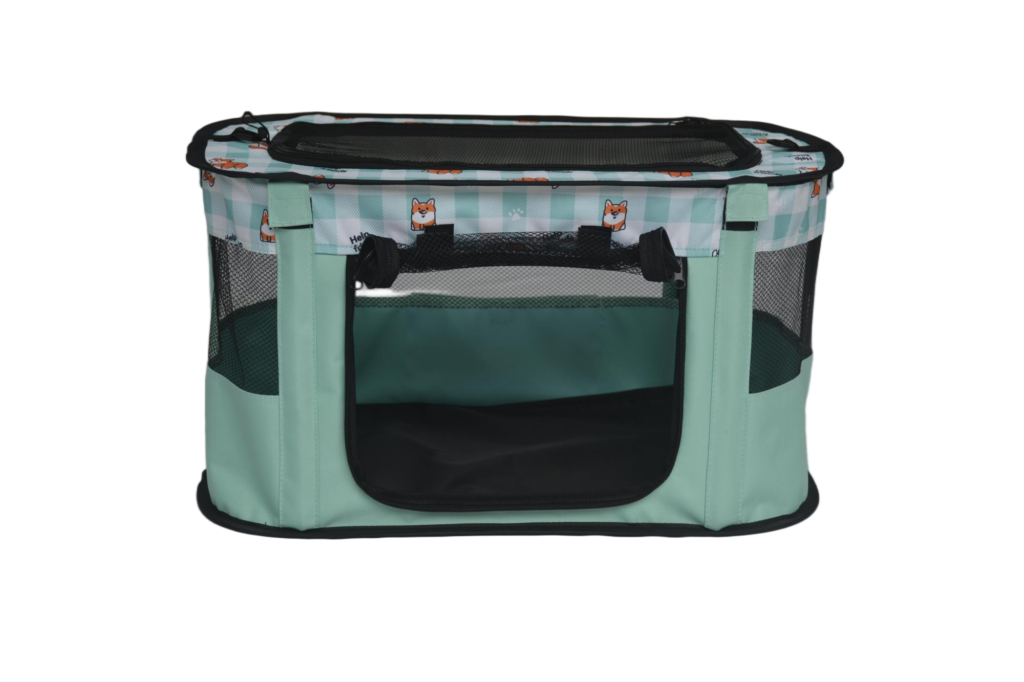 CW073 soft-sided mesh pet playpen
