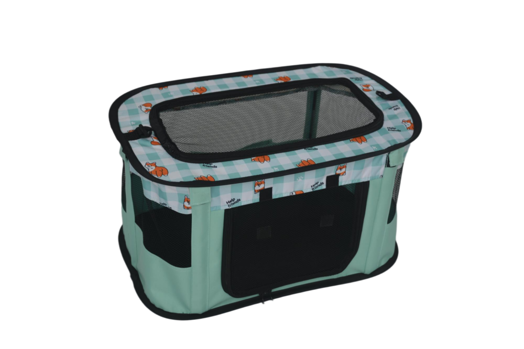 CW073 soft-sided mesh pet playpen