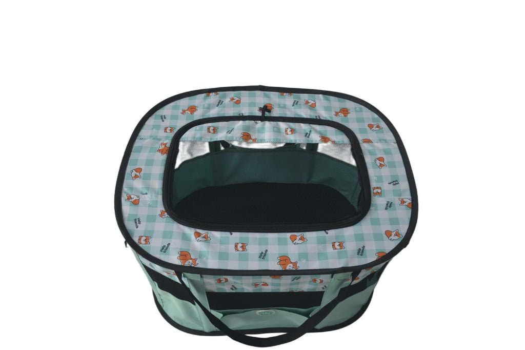 CW073 soft-sided mesh pet playpen