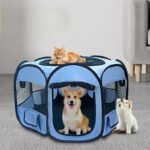 CW072 octagonal mesh pet playpen