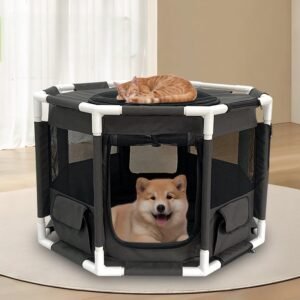 CW071 Octagonal Frame Pet Playpen | OEM Pet Product Manufacturer
