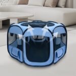 CW072 octagonal mesh pet playpen