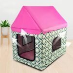 CW025 Peaked-Roof Fabric Pet House | OEM Pet Product Manufacturer