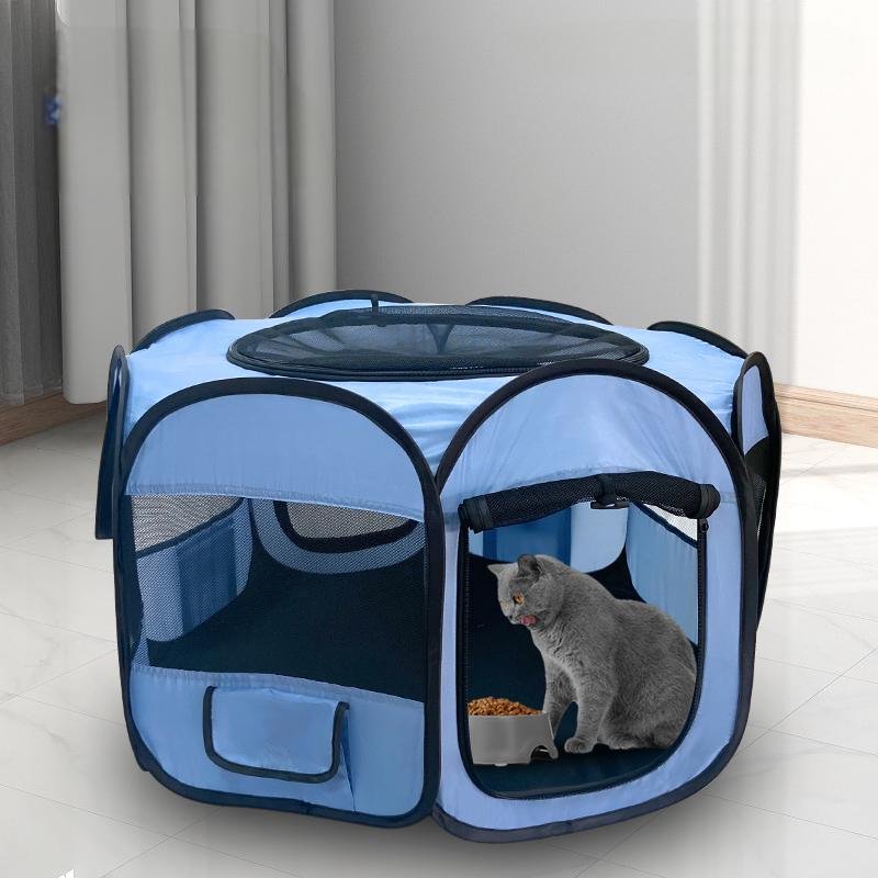 CW072 Octagonal Fabric Mesh Pet Playpen | OEM Pet Product Manufacturer