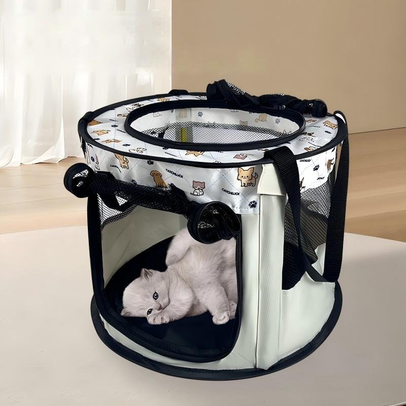 CW028 round soft-sided pet playpen