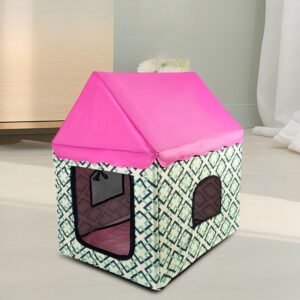 CW025 Peaked-Roof Fabric Pet House | OEM Pet Product Manufacturer