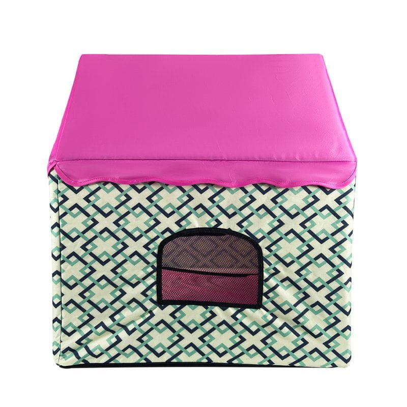 CW025 Peaked-Roof Fabric Pet House | OEM Pet Product Manufacturer