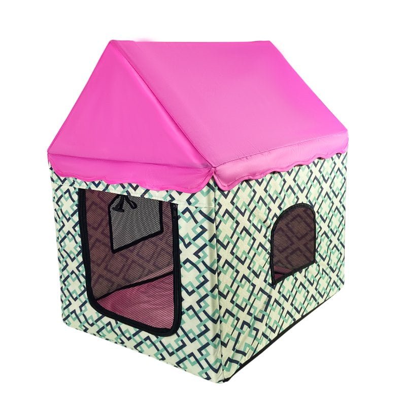 CW025 Peaked-Roof Fabric Pet House | OEM Pet Product Manufacturer