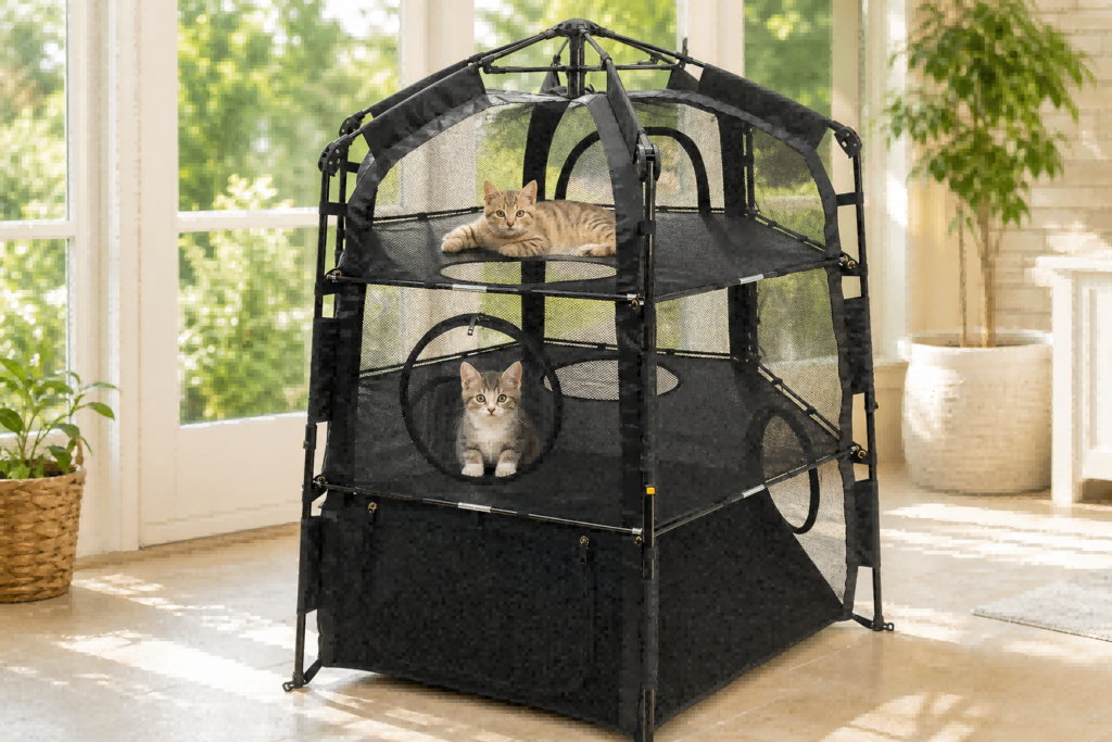 multi-level foldable cat cage manufacturer