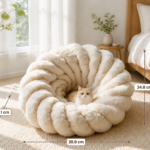 CW079 Plush Flower Cat Bed Manufacturer | OEM Pet Beds Manufacturer
