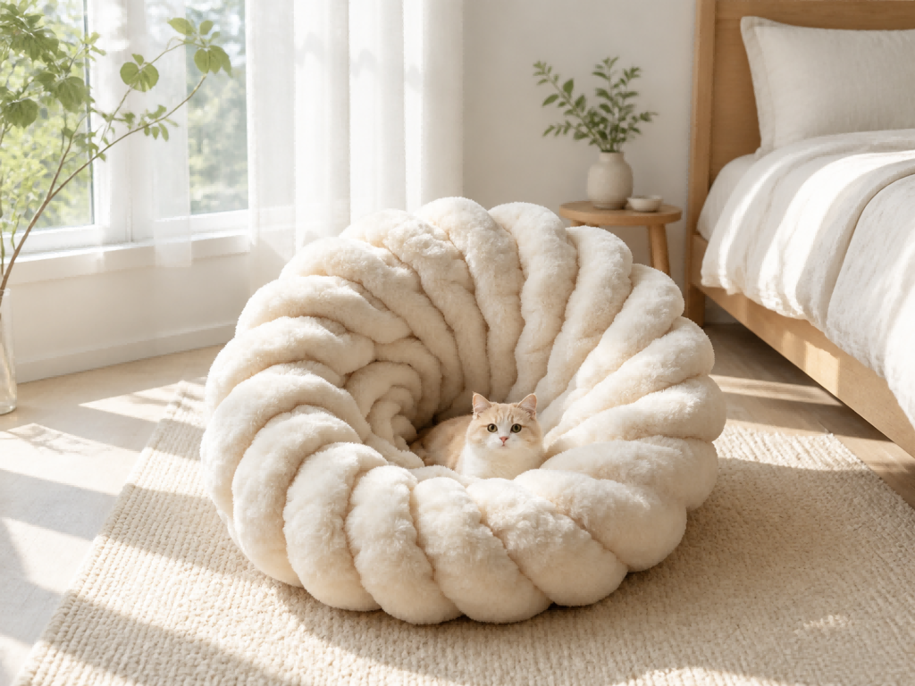 Plush Flower Cat Bed Manufacturer