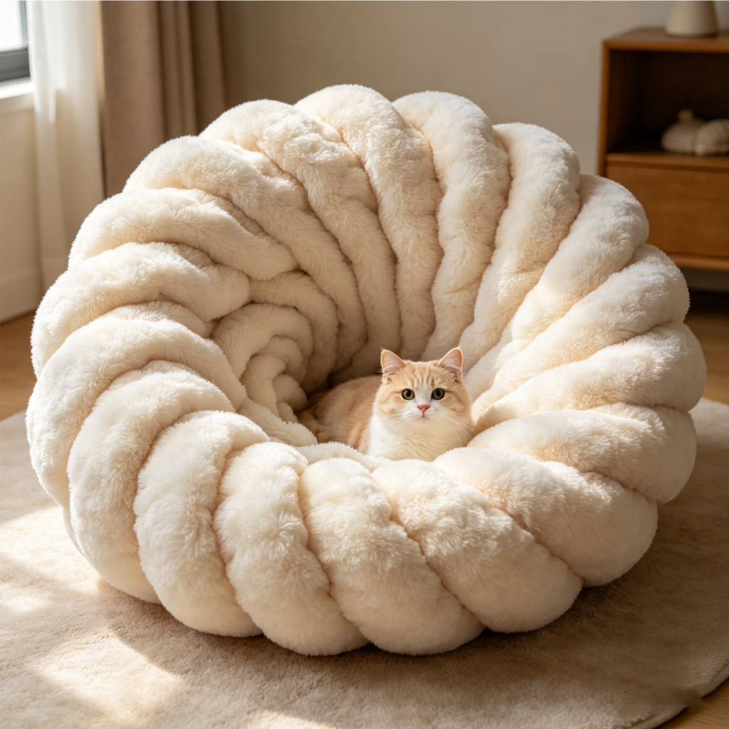 Plush Flower Cat Bed Manufacturer