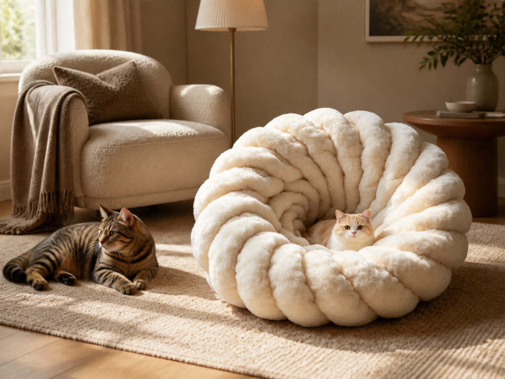 Plush Flower Cat Bed Manufacturer