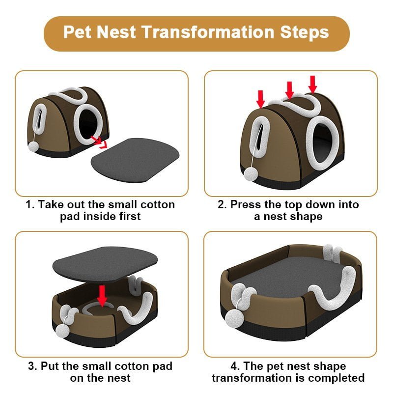 2-in-1 Cat Cave Bed Manufacturer