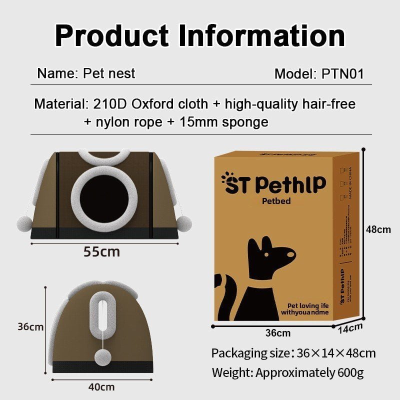 2-in-1 Cat Cave Bed Manufacturer