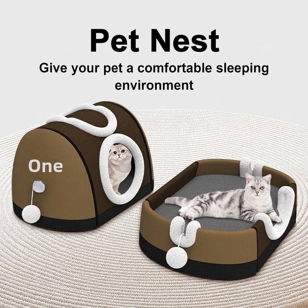 2-in-1 Cat Cave Bed Manufacturer