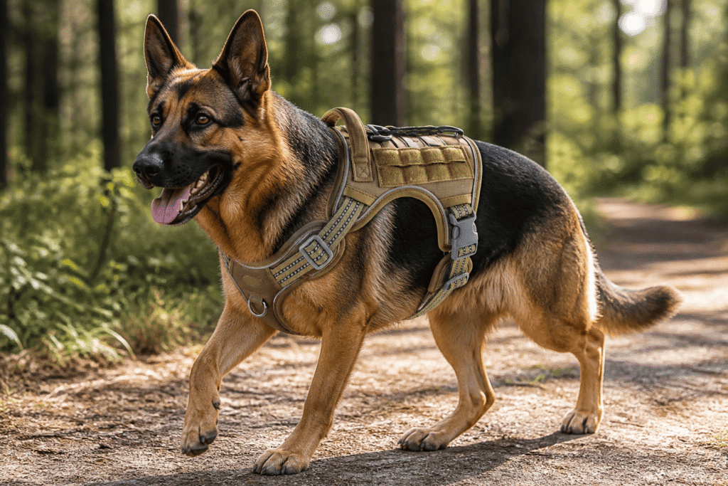 P022 Outdoor Tactical Training Large Dog Harness Reflective | OEM Pet Product Manufacturer