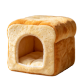 CW080 toast-shaped enclosed cat bed lifestyle view