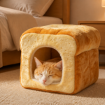 CW080 toast-shaped enclosed cat bed lifestyle view