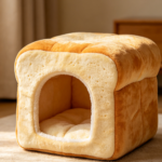 CW080 toast-shaped enclosed cat bed lifestyle view