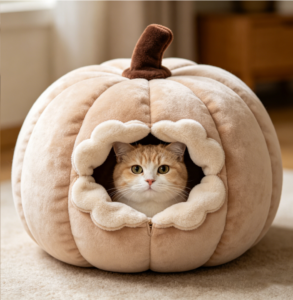 CW082 Pumpkin Cat Cave Bed Manufacturer | OEM Pet Beds
