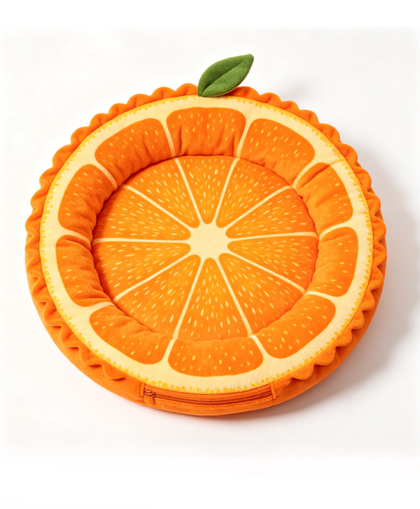 CW085 Orange Slice Cat Bed Manufacturer | OEM Pet Beds