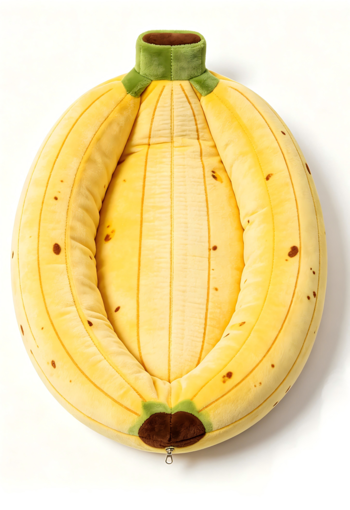 CW086 Banana-Shaped Cat Cave Bed Manufacturer | OEM Pet Products