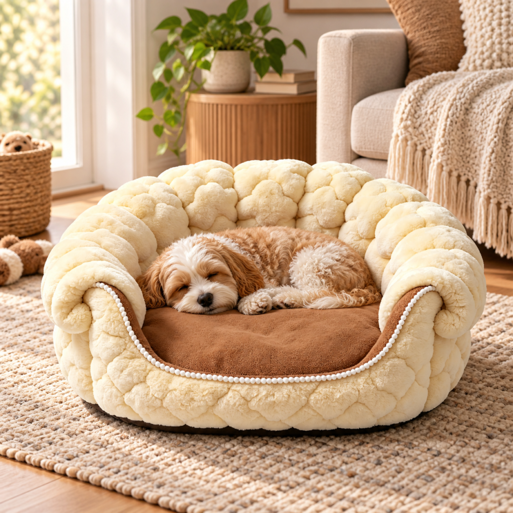 CW093 Braided Round Pet Sofa Bed Manufacturer | OEM Pet Product