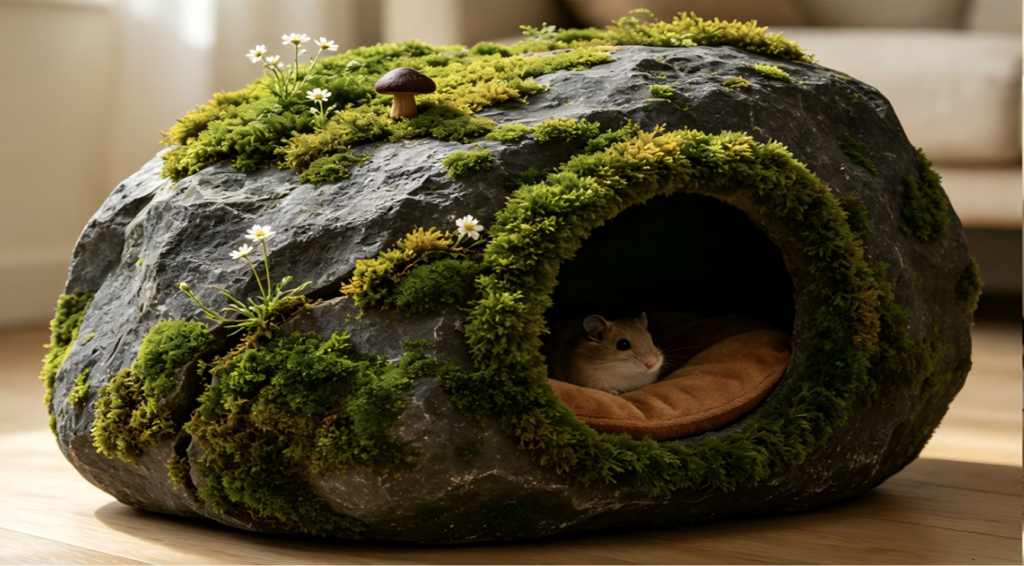 CW097 Moss Rock Cat Cave Bed Manufacturer | OEM Pet Products
