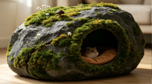 CW097 Moss Rock Cat Cave Bed Manufacturer | OEM Pet Products