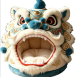 CW102 lion dance cat cave sofa in a realistic pet-use scen