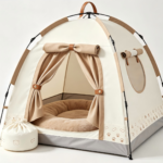 CW108 dome pet tent in a realistic pet-use scene