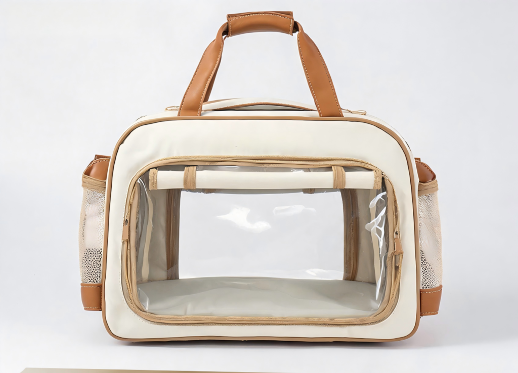 CW109 soft-sided pet carrier bag in a realistic pet-use scene