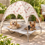 CW112 Double Canopy Elevated Pet Cot Manufacturer | OEM Pet Products