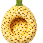 CW115 pear-shaped cat cave bed in a realistic pet-use scen