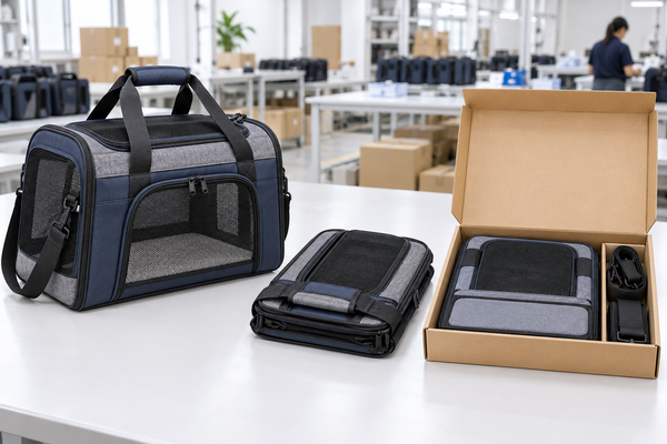 compact pet carrier folded